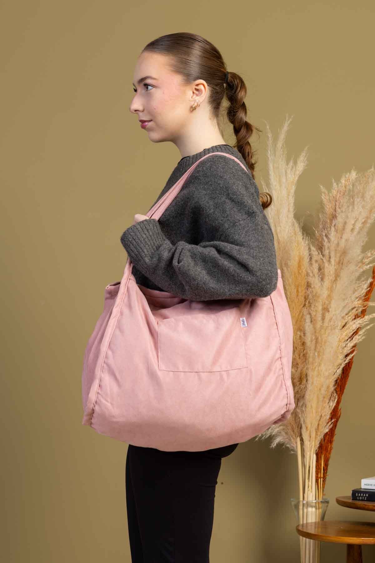 fluffy  Mute Bag Angelic 00s Shopper Bag Fermuarlı Astarlı Okul Omuz Çantası (32/36) - Görsel 4