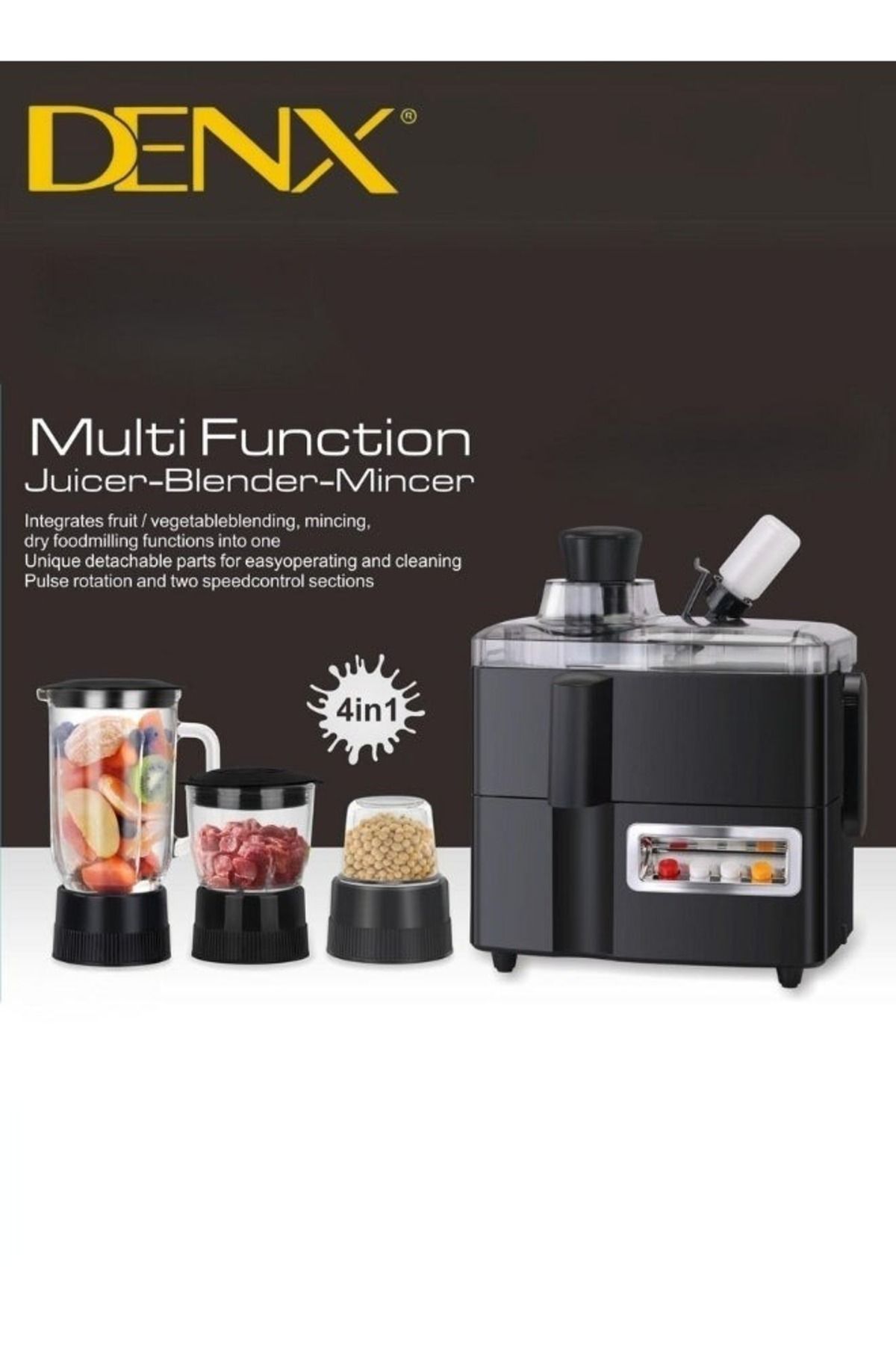 Denx-4-in-1 Food Processor with 29 Functions 800 Watts DX2500 6