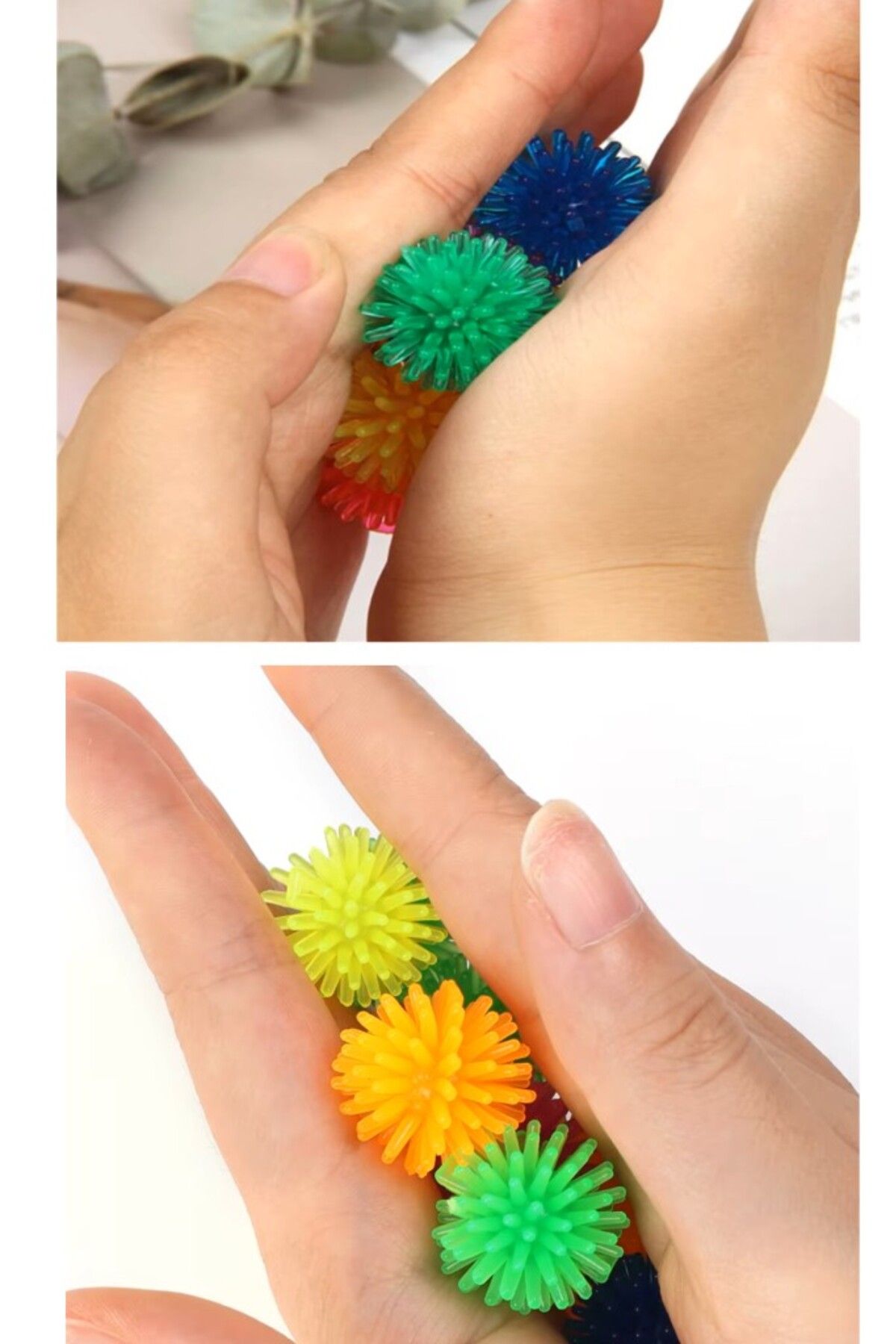 Bunyon-2Pcs Children's Sensory Integration Hand Foot Finger Stimulating Spiky Massage Ball Trigger Point Finger Trainer 3