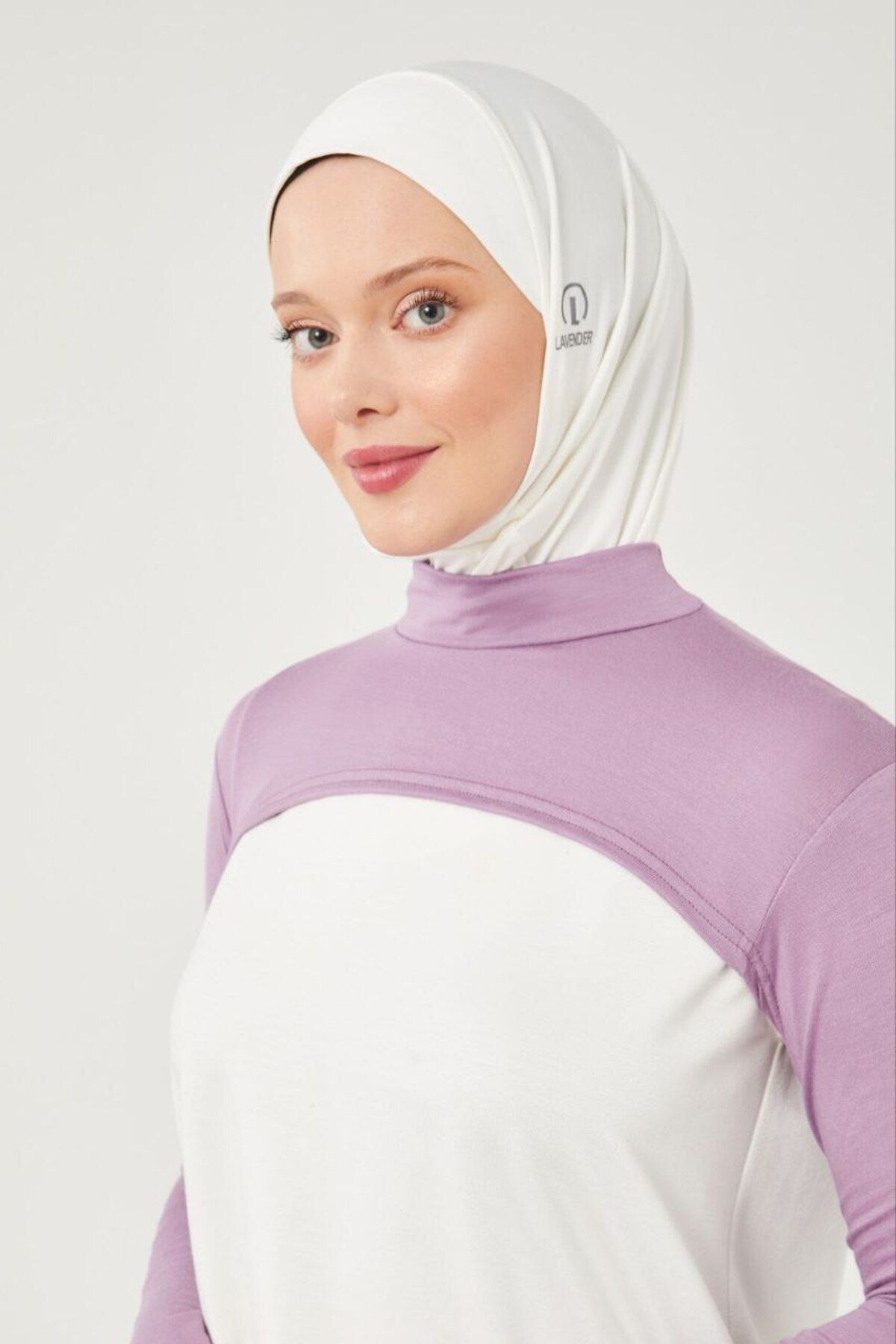 Melodi Scarf-Lilac Fisherman Sports Sleeve - with Neck Collar and Collar 1
