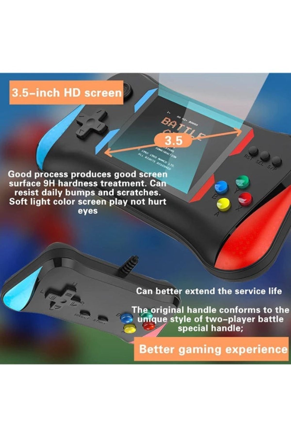 SUP-Video Game Console X7M Handheld Game Player HD/AV Output Built-in 500 Games 3
