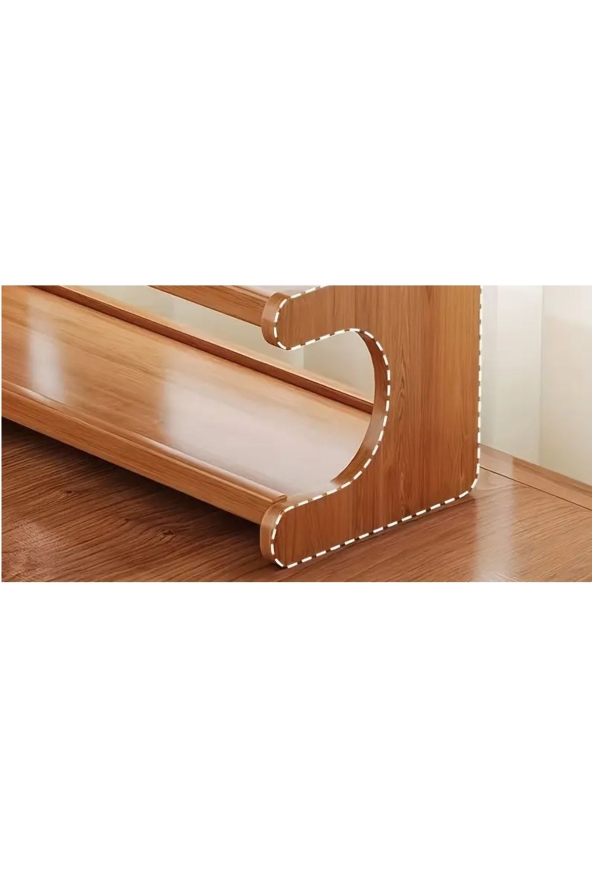DDF-Bamboo Wooden Storage Rack, Multi-Purpose Organizer for Teacups, Teapots, and Tableware Display 3