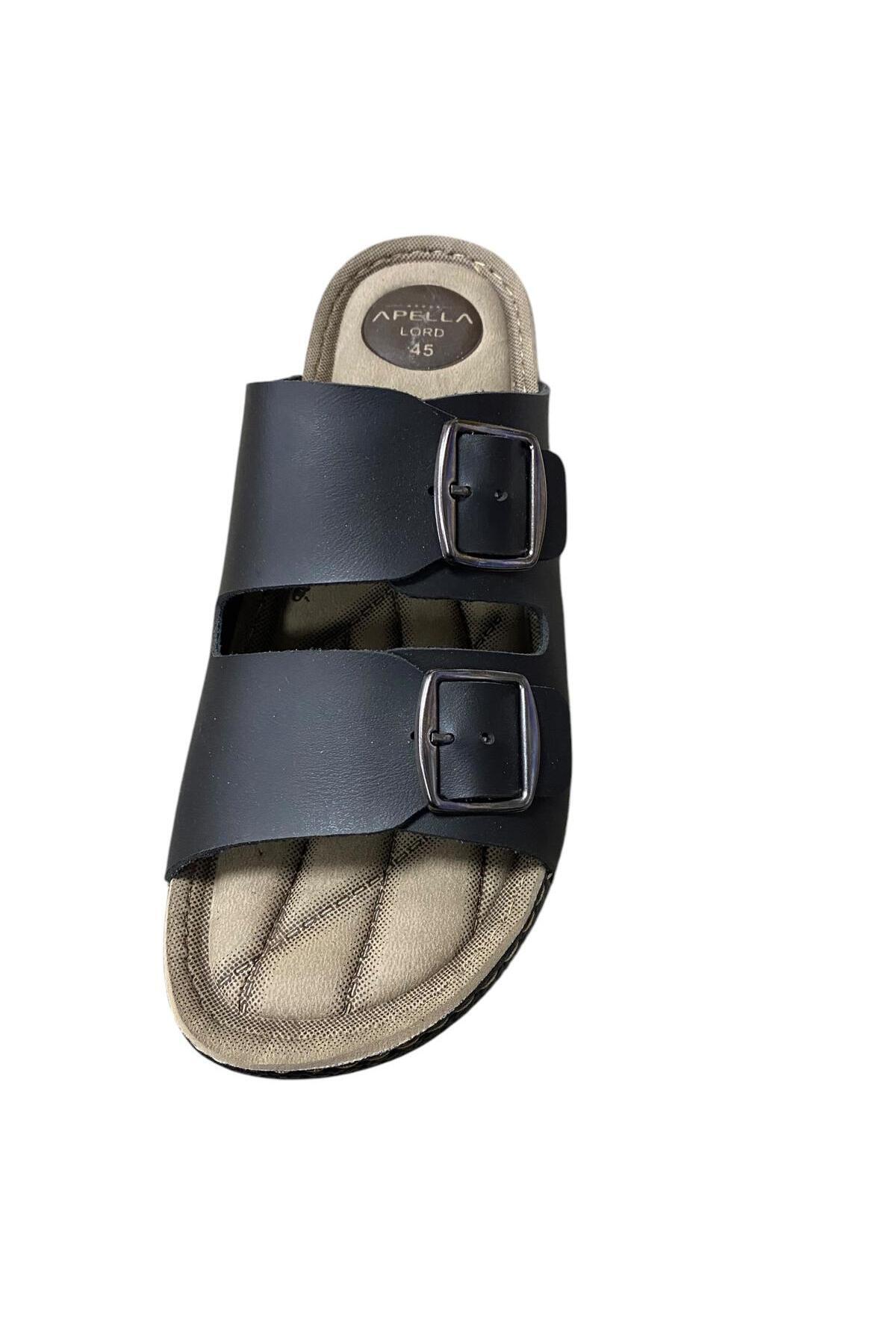 Apella-Men's Flat Sole Double Buckle Summer Slippers 3