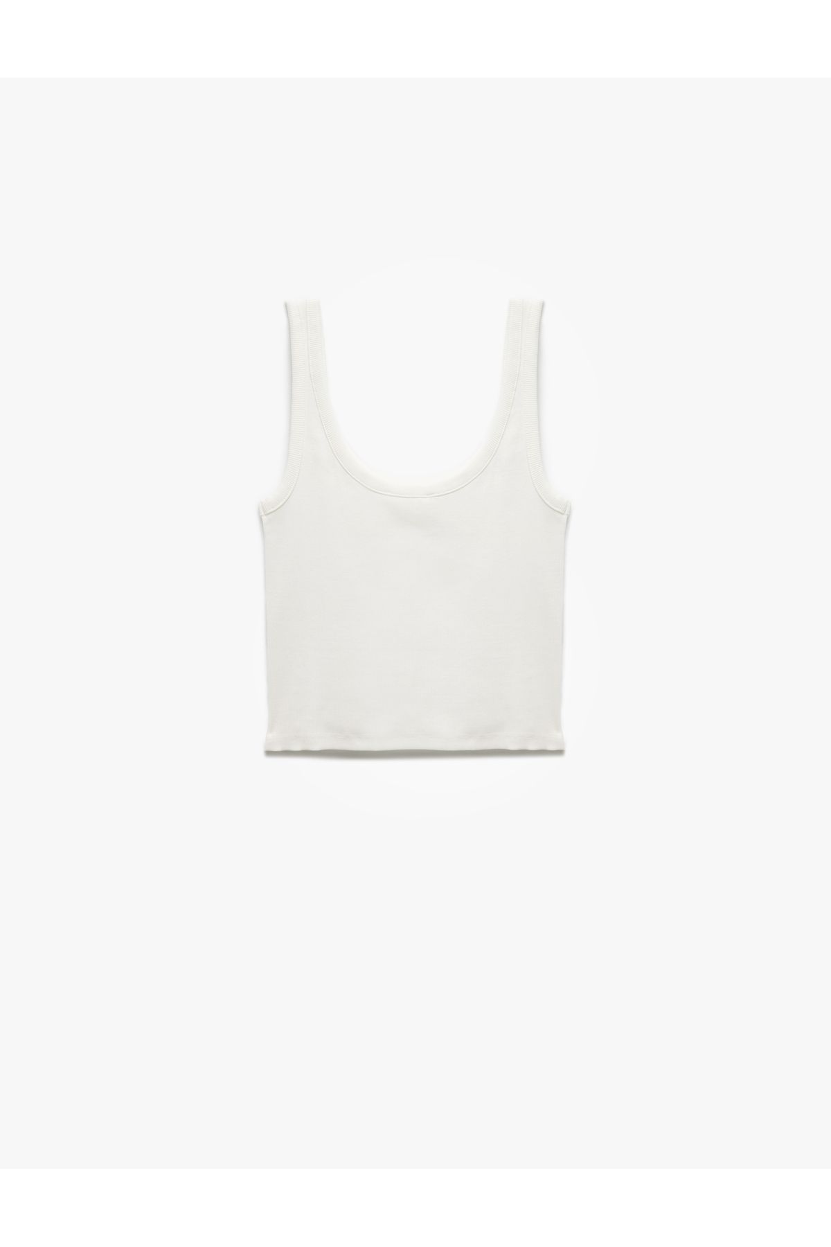 Koton-Cotton Sleeveless Ribbed Stone Undershirt 4