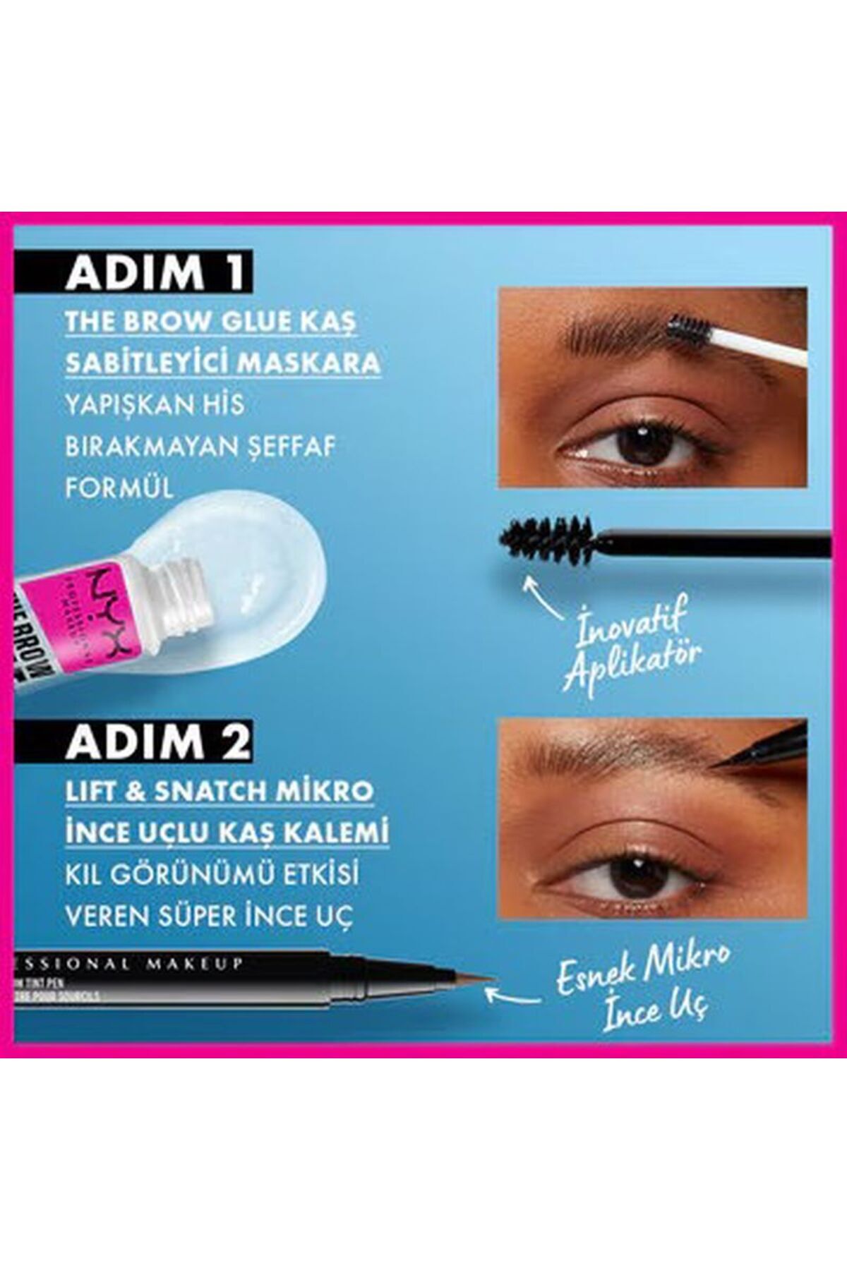 NYX-Eyebrow Fixing Mascara - Transparent Brow Glue 3