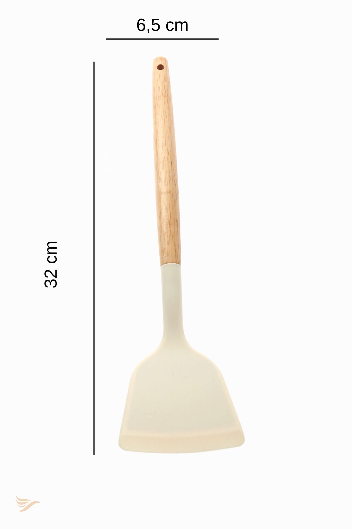 rubihome-Bamboo Handle Silicone Spatula 5