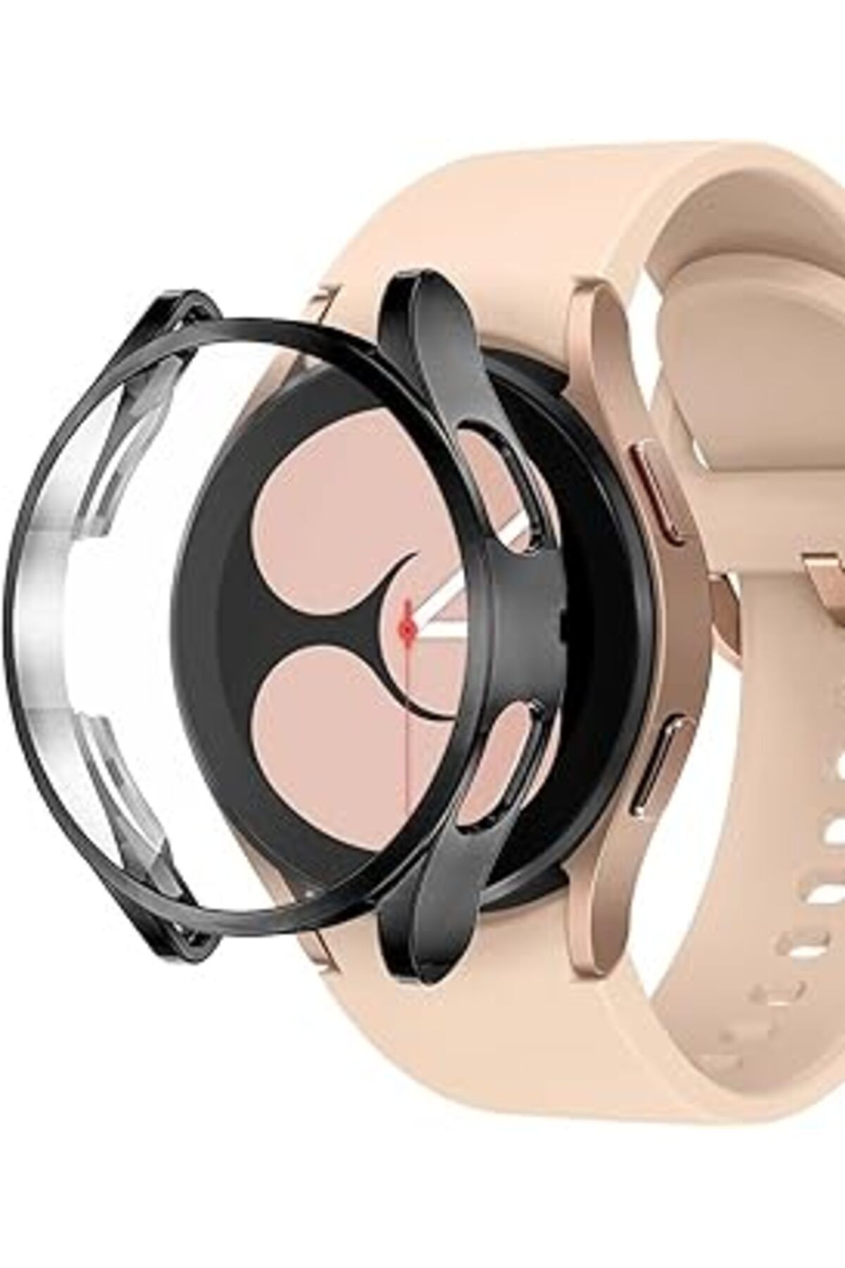 robotrend Microsonic Samsung Galaxy Watch 4 40Mm Için Kılıf 360 Full Round Soft Silicone Siyah [Galaxy Watch