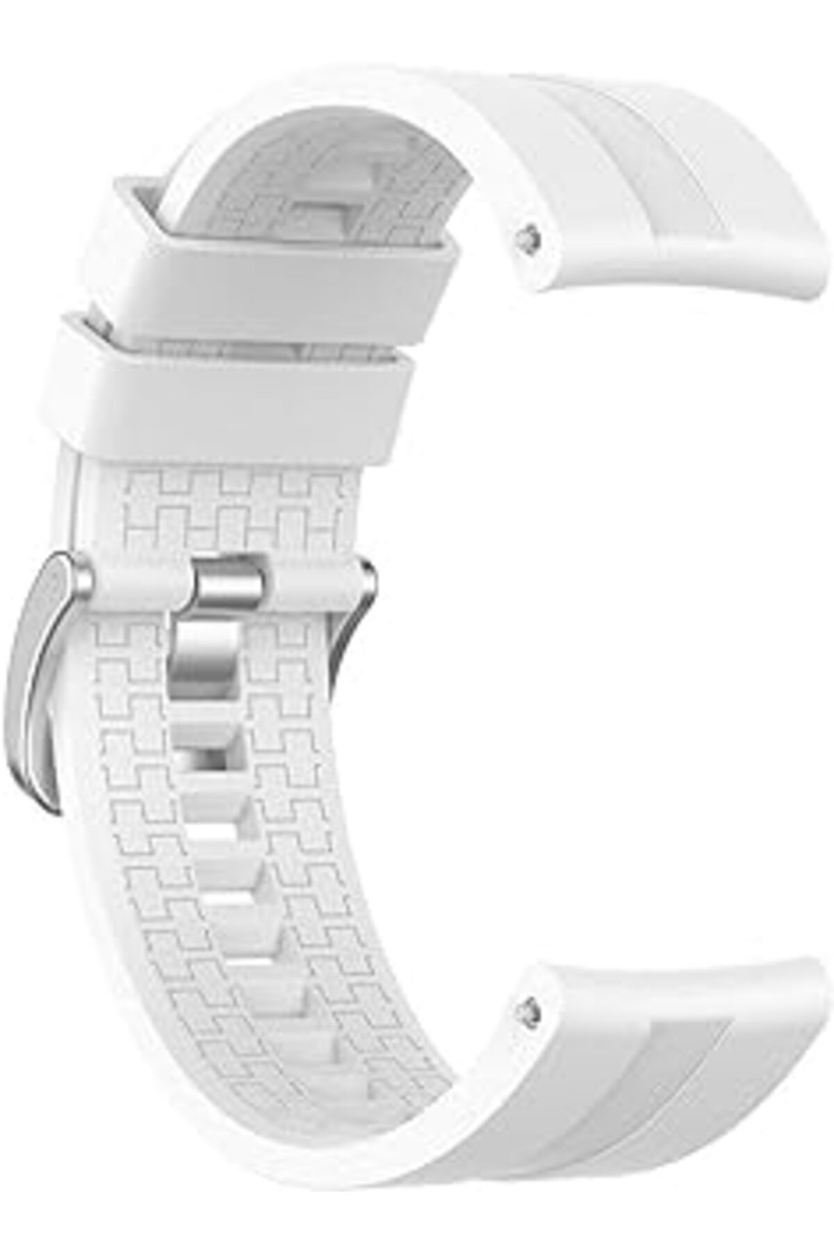 Mu Art Ahşap Huawei Watch 3 Kordon, Silicone Rapidbands Beyaz