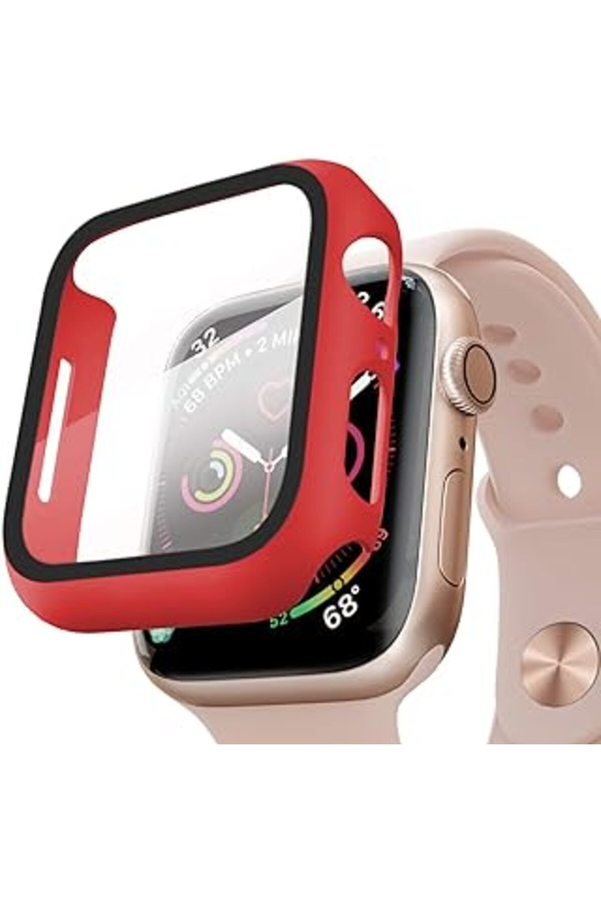 robotrend Microsonic Apple Watch Series 9 45Mm Kılıf Matte Premium Slim Watchband Kırmızı [Watch Series 9 45M