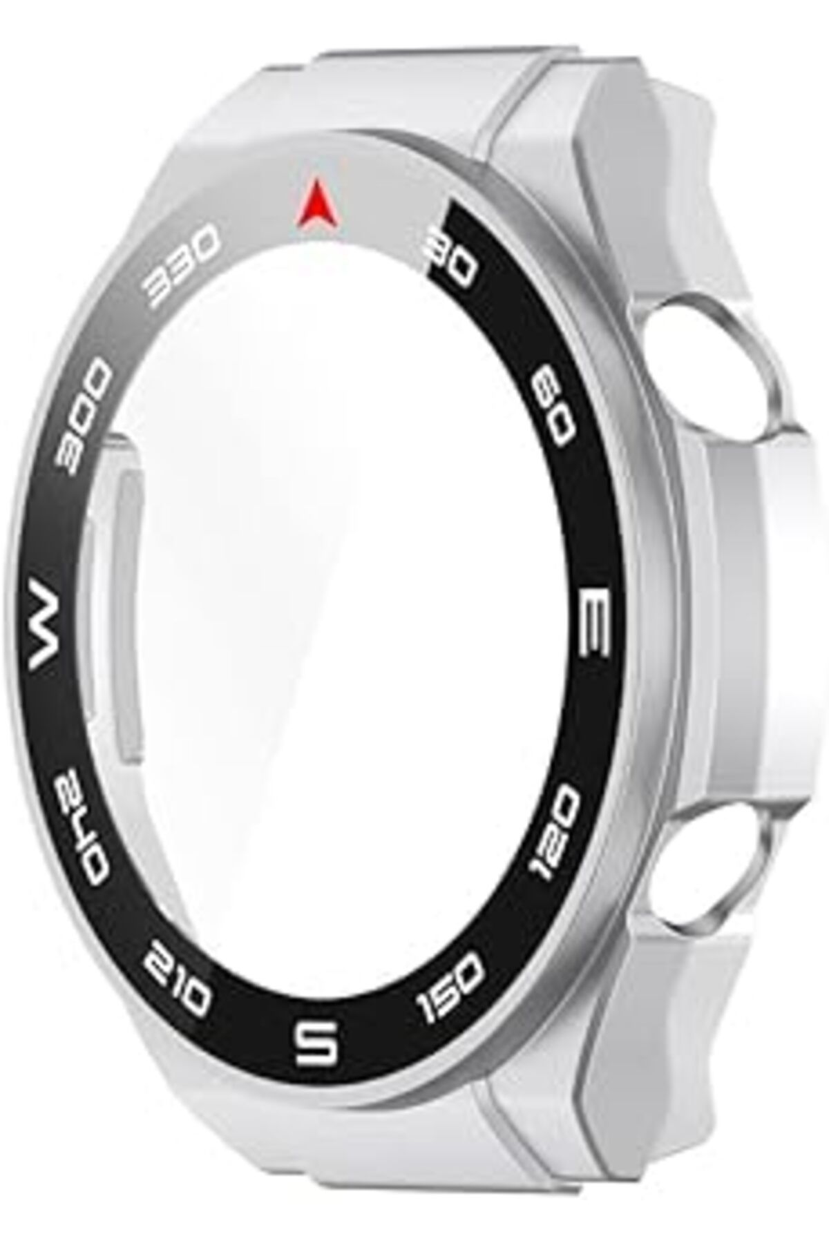 Roses Store Huawei Watch Ultimate Ile Uyumlu Sert Pc Kasa Koruma Watch Ultimate Uyumlu Gard Çerçeve (Gümüş)