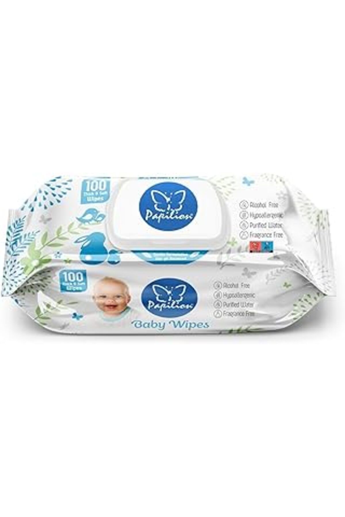 Mu Art Ahşap Papilion Baby Sensitive Kokusuz Islak Bebek Havlusu Ekstra Kalın 1200 Yaprak