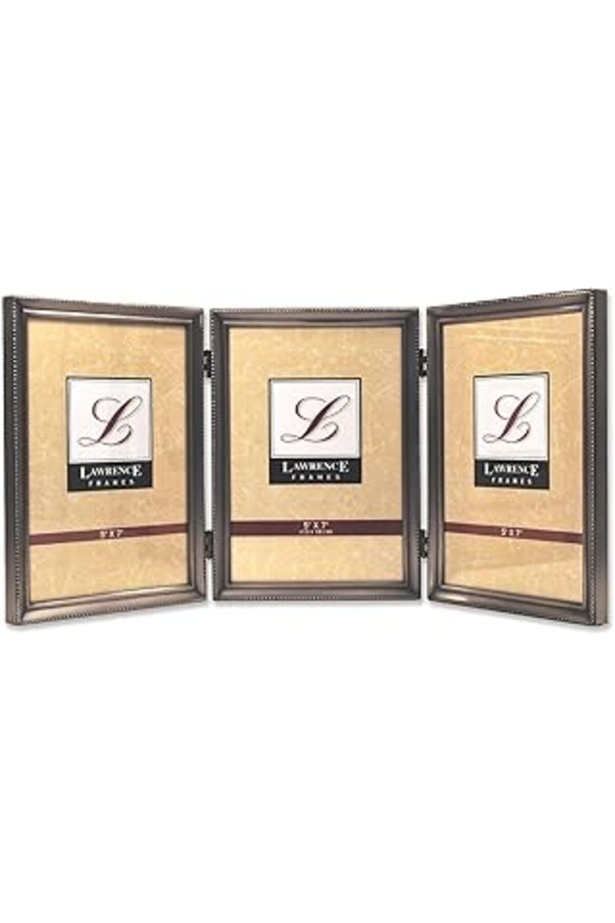 robotrend Lawrence Frames Antik Kalay 5 X 7 Açılabilir Triple Fotoğraf Çerçevesi – Boncuk Sınır Tasarım
