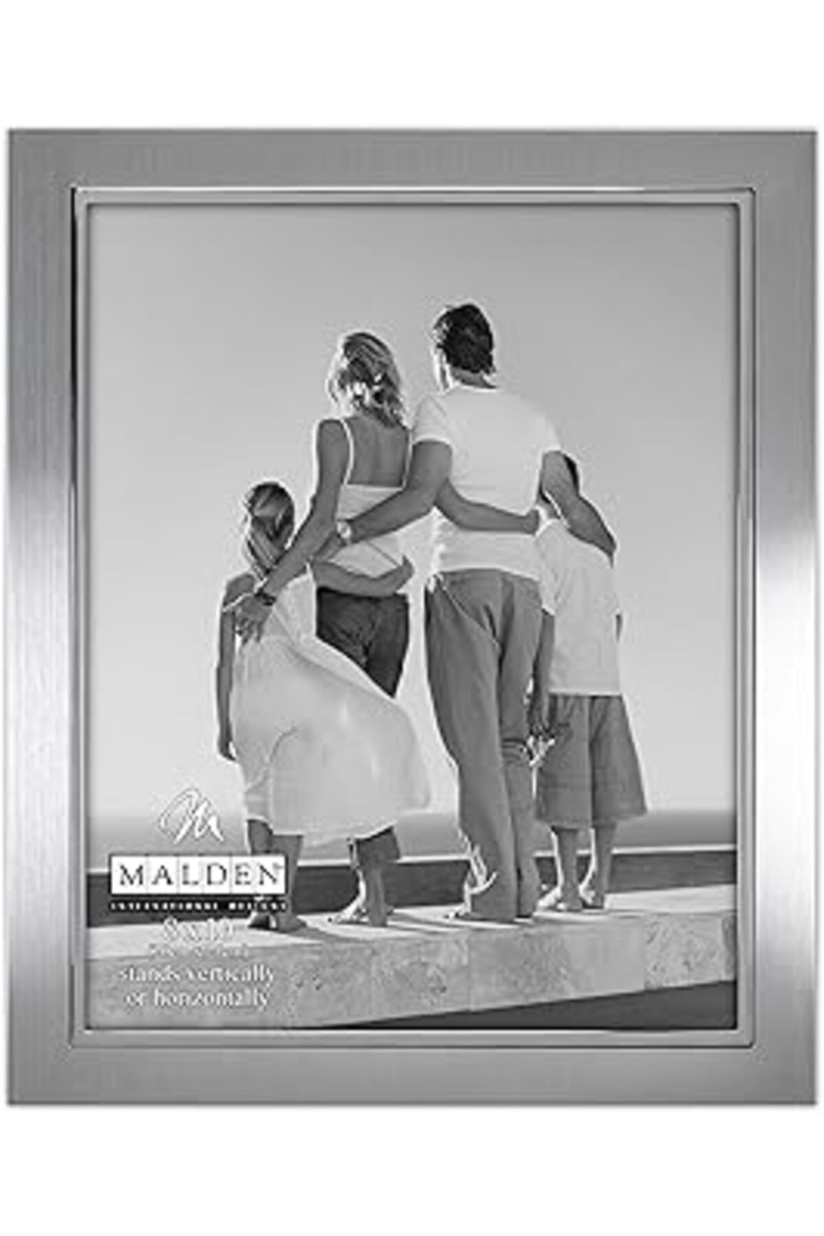 Hepta Collection Malden International Designs Uptown Mat Gümüş, Gümüş Moda Metal Çerçeve, 8X10, Gümüş