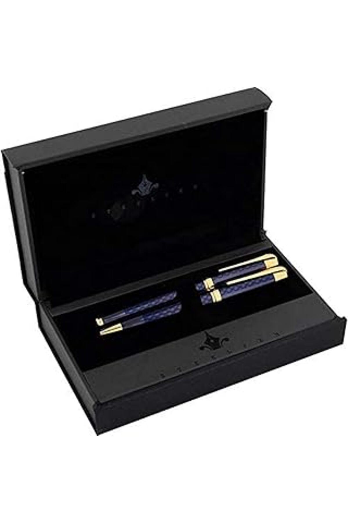 TBSProjects Steelpen Carens Serisi 266 Gold Mavi Dolma Kalem+Tükenmez Kalem