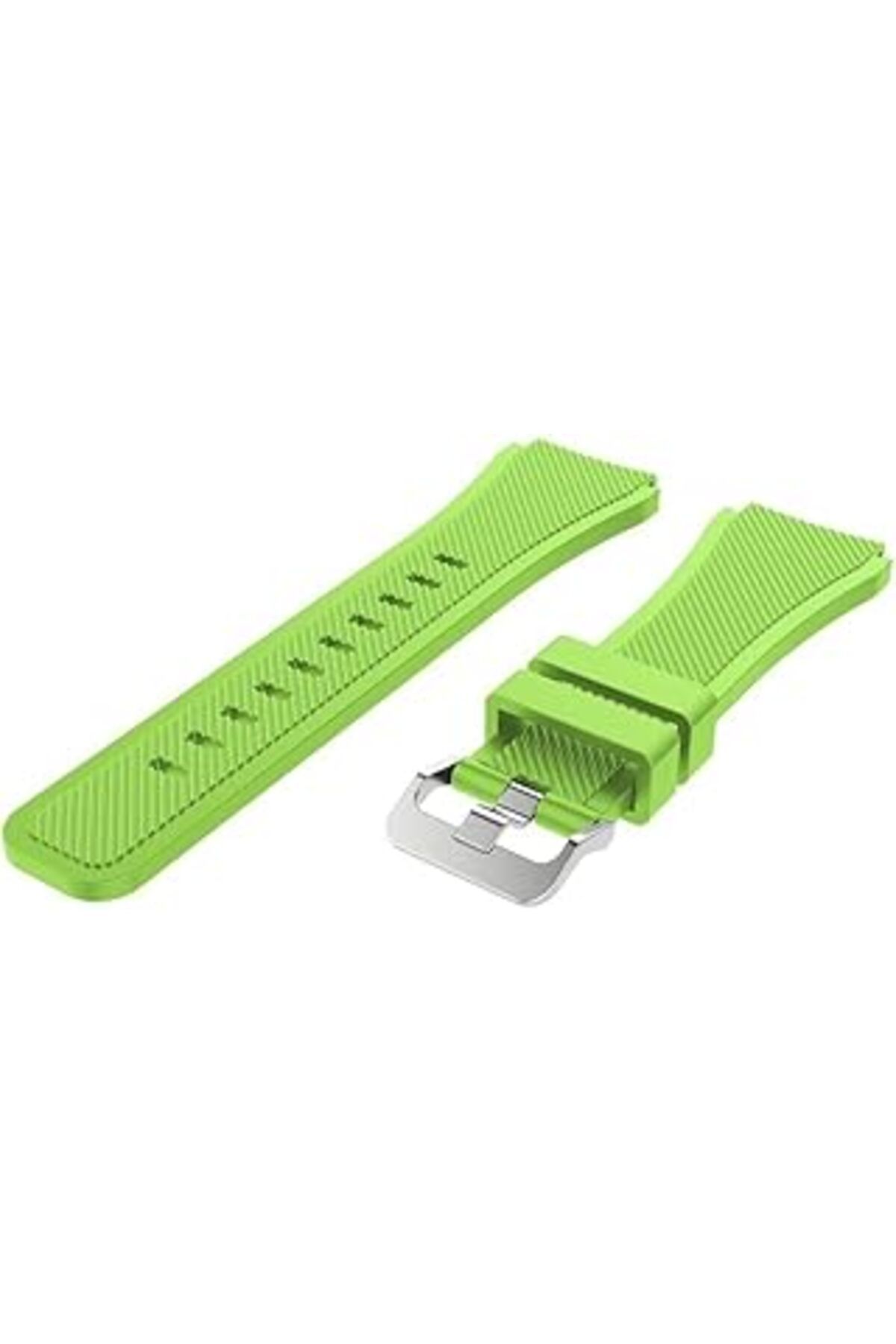 Mu Art Ahşap Kordon Kayış Silikon Tırtıklı Açık Yeşil Galaxy Watch 3 45Mm Galaxy Watch 46Mm Gear S3 Classic S3 F