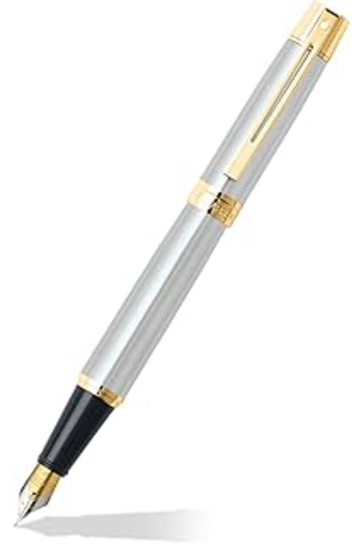 Mu Art Ahşap Sheaffer 93270 Sheaffer 300 Dolma Kalem, Medium Uç Parlak Krom Kaplama Kapak