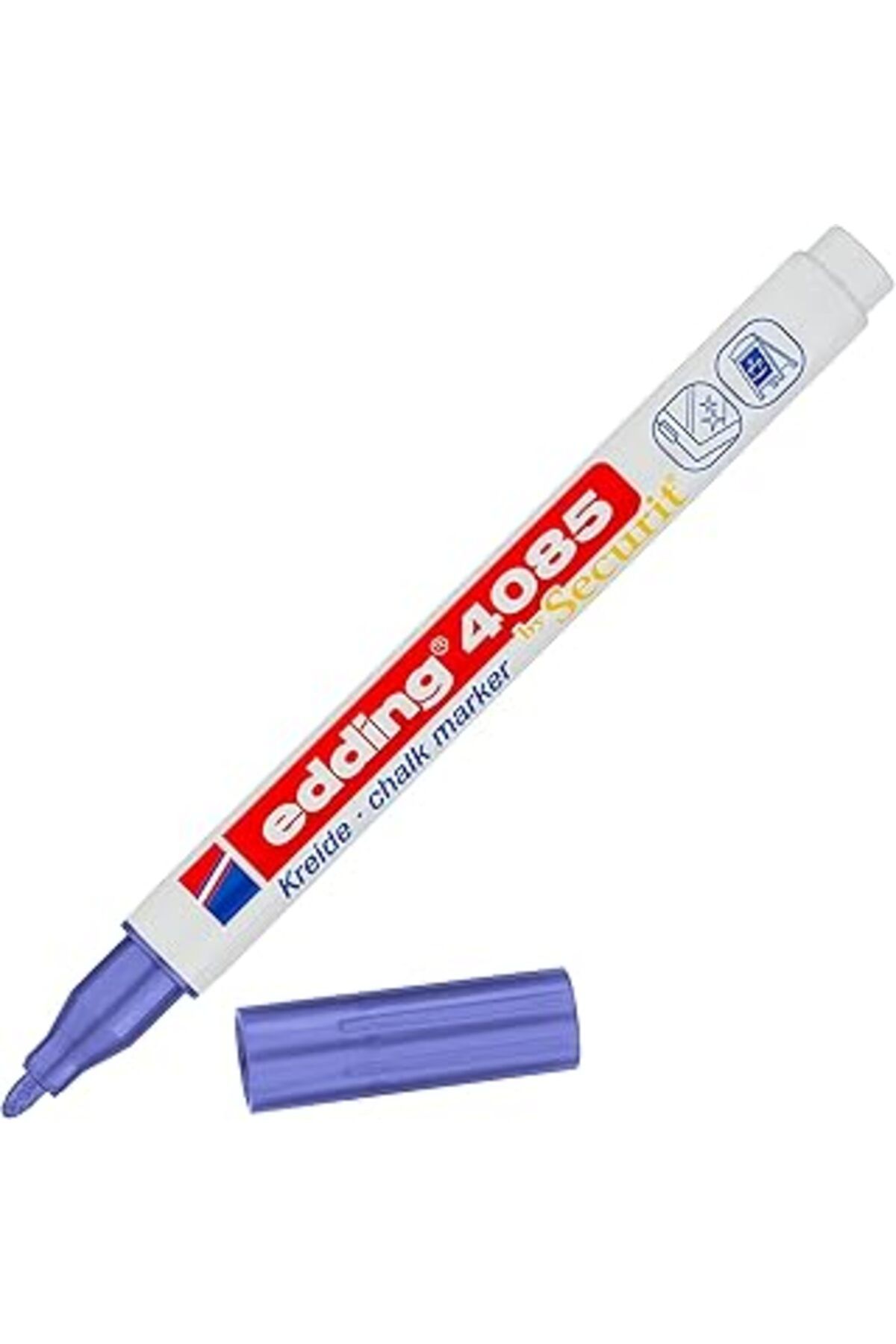 Pazarcan Edding 4085 Tebeşir Kalemi - Mor-Metalik - 1 Tebeşir Kalemi - Yuvarlak Uçlu 1-2 Mm