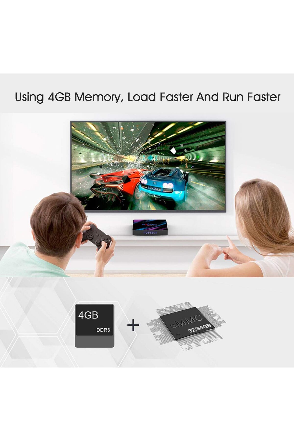 fulina-H96Max Android 10.0 Smart TV Box,Quad-Core 4G DDR3 32G ROM Dual WiFi 60Hz H.265 HDR10 Ultra HD 2