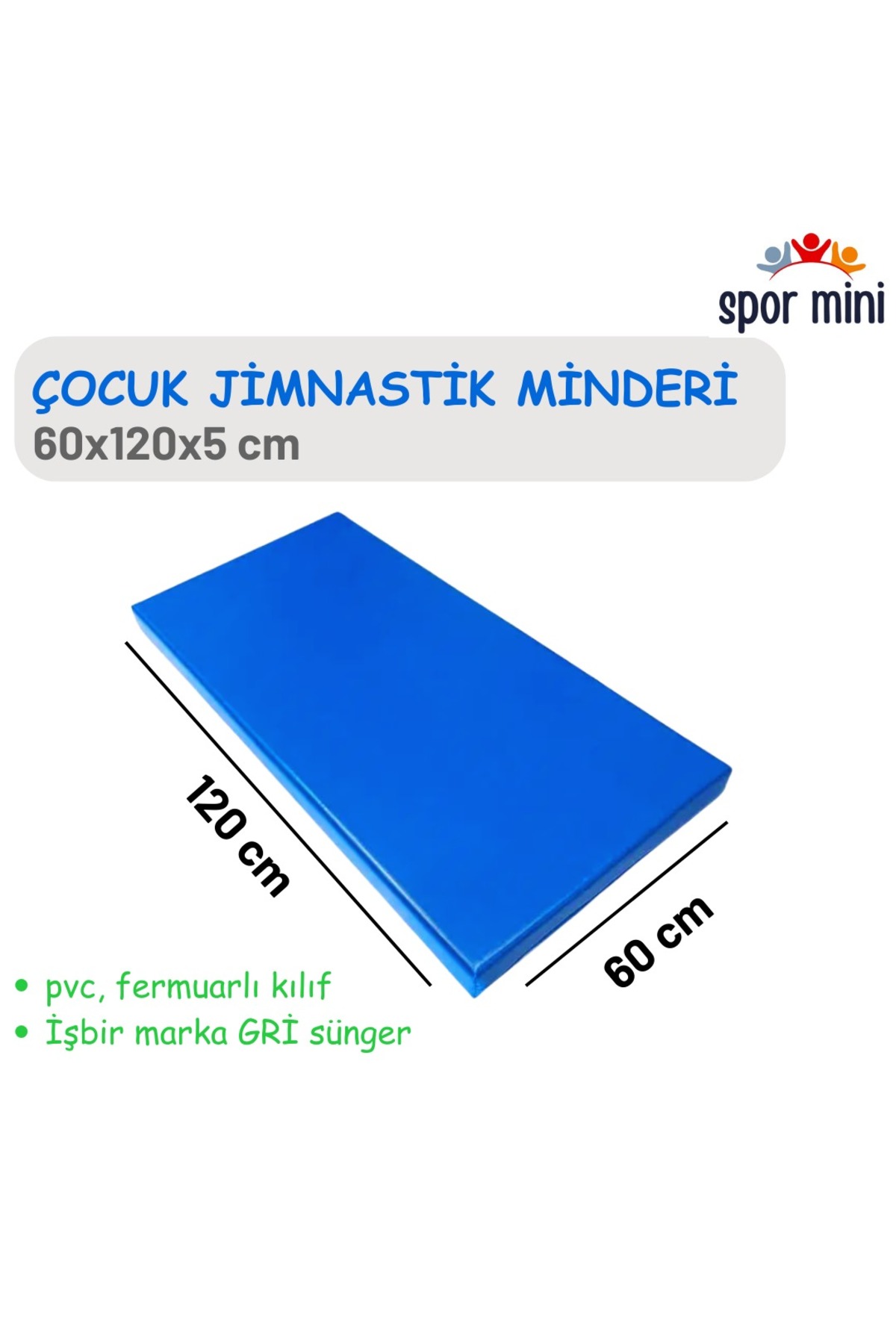 assa spor Jimnastik Minderi Mavi 60x120 fotoğrafı 2 (önizleme)