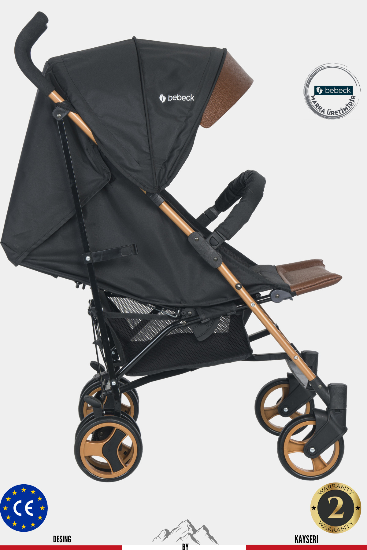 Bebeck Accord Baston Bebek Arabası Kahve fotoğrafı 2 (önizleme)