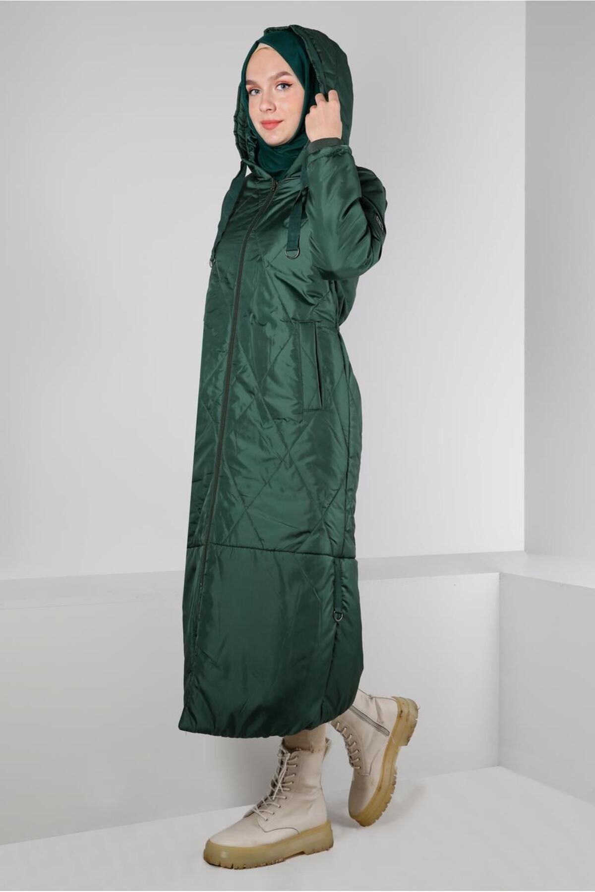 Alvina-Drawstring Hooded Puffer Coat 90320 2