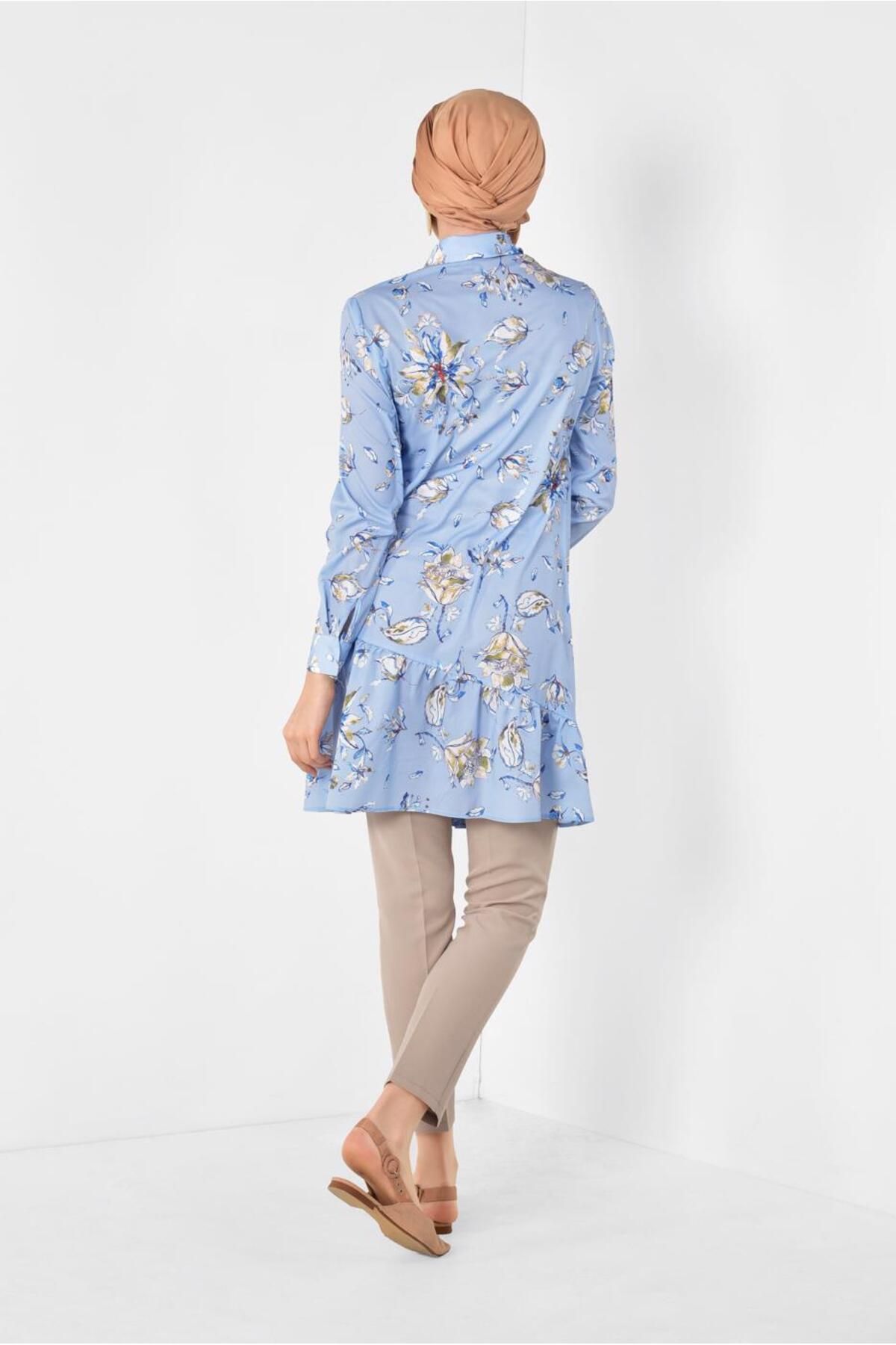 Alvina-Front Button Flower Tunic 4911 3