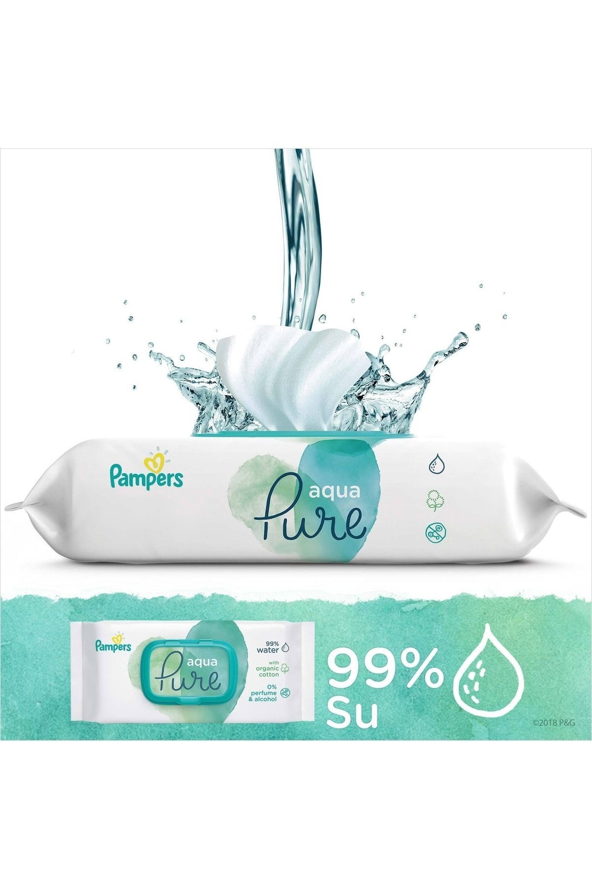 Prima Islak Havlu Mendil Aqua Pure 12 x 48 fotoğrafı 4 (önizleme)