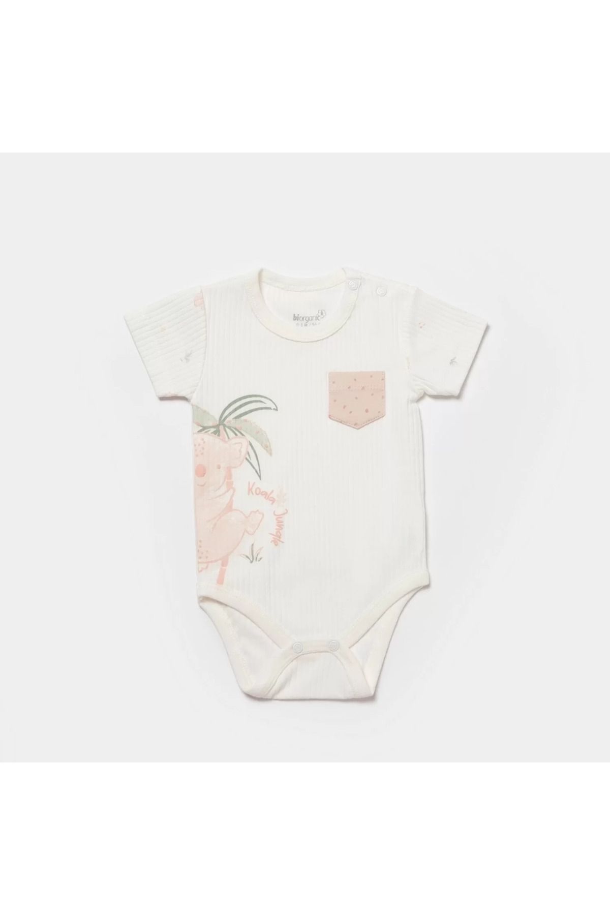 karadağsb Koala Jungle Kısa Kol Bebek Body Pembe