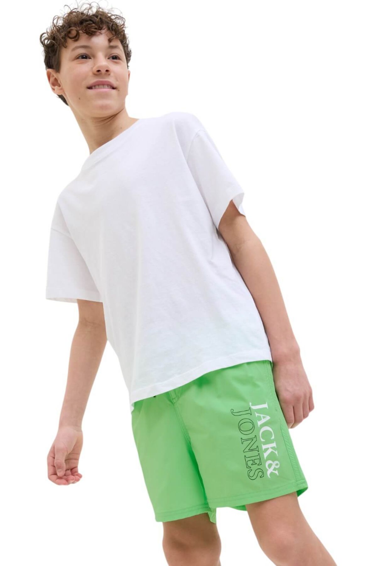 Jack & Jones-Pantalon scurt JACK &JONES Maui Swim Double Logo JNR - 12273841-Summer Green 4