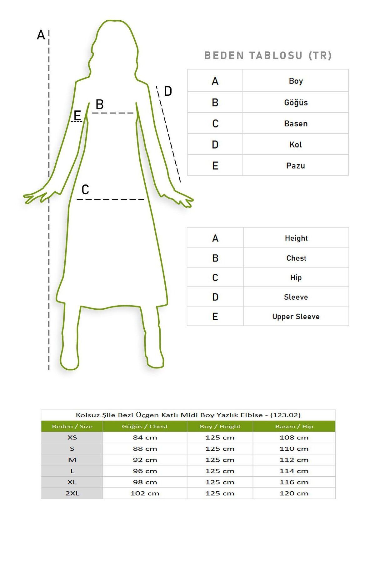 Eliş Şile Bezi-Sleeveless Şile Cloth Triangle Layer Midi Length Summer Dress Petrol Ptrl 7