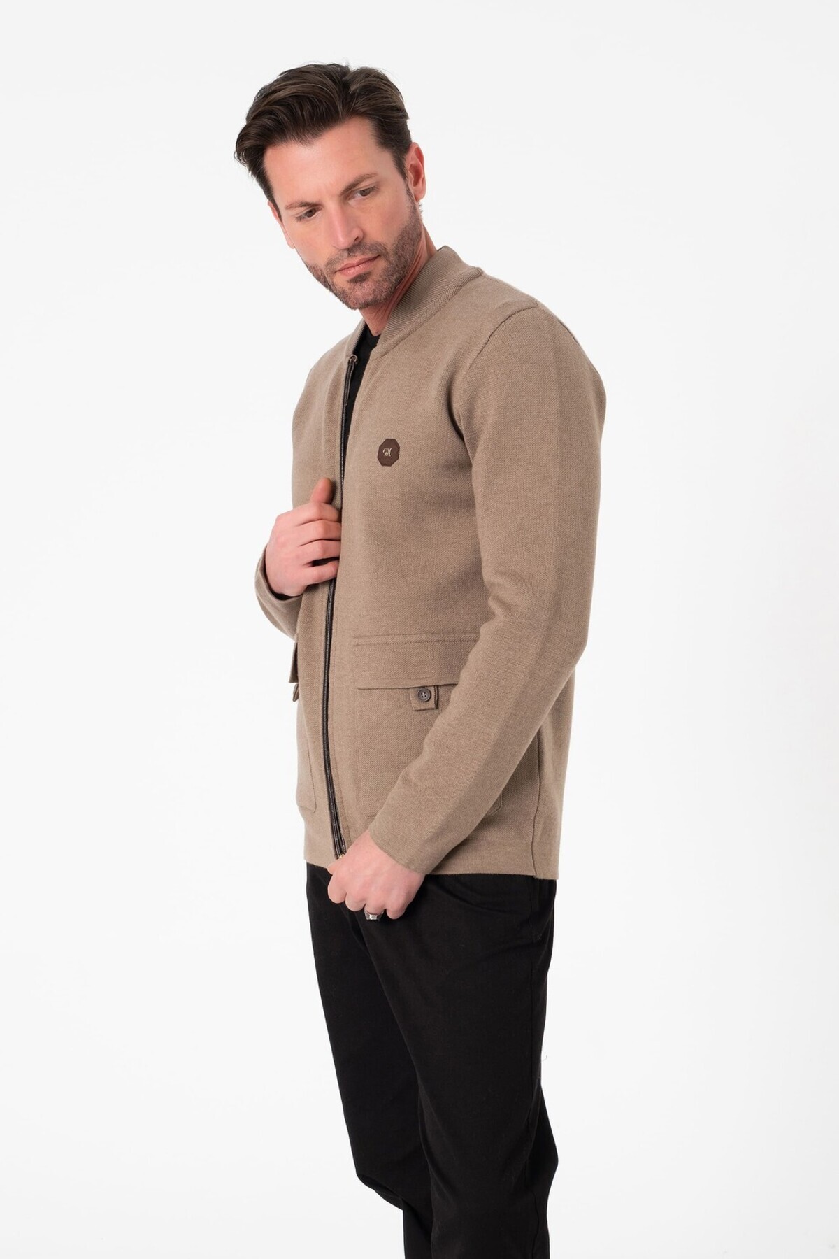 Tony Montana-Classic Mold Stand Collar Lux Tech Men's Seasonal Coat-Tc-1020 3