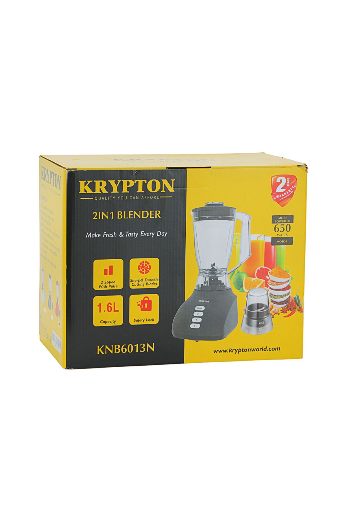 KRYPTON-2-in-1 Blender 650W, 2 Speed & Pulse, Unbreakable Jars, Grinder for Smoothies, Nuts & Beans 5