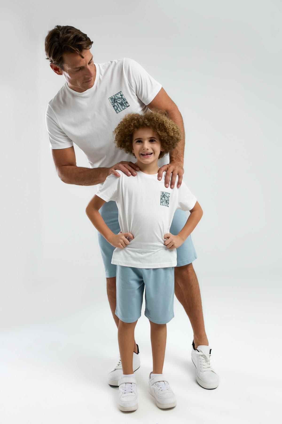 Arnetta-Bike Dad Son Set, Father and Child Pajamas Priced at Individual 2