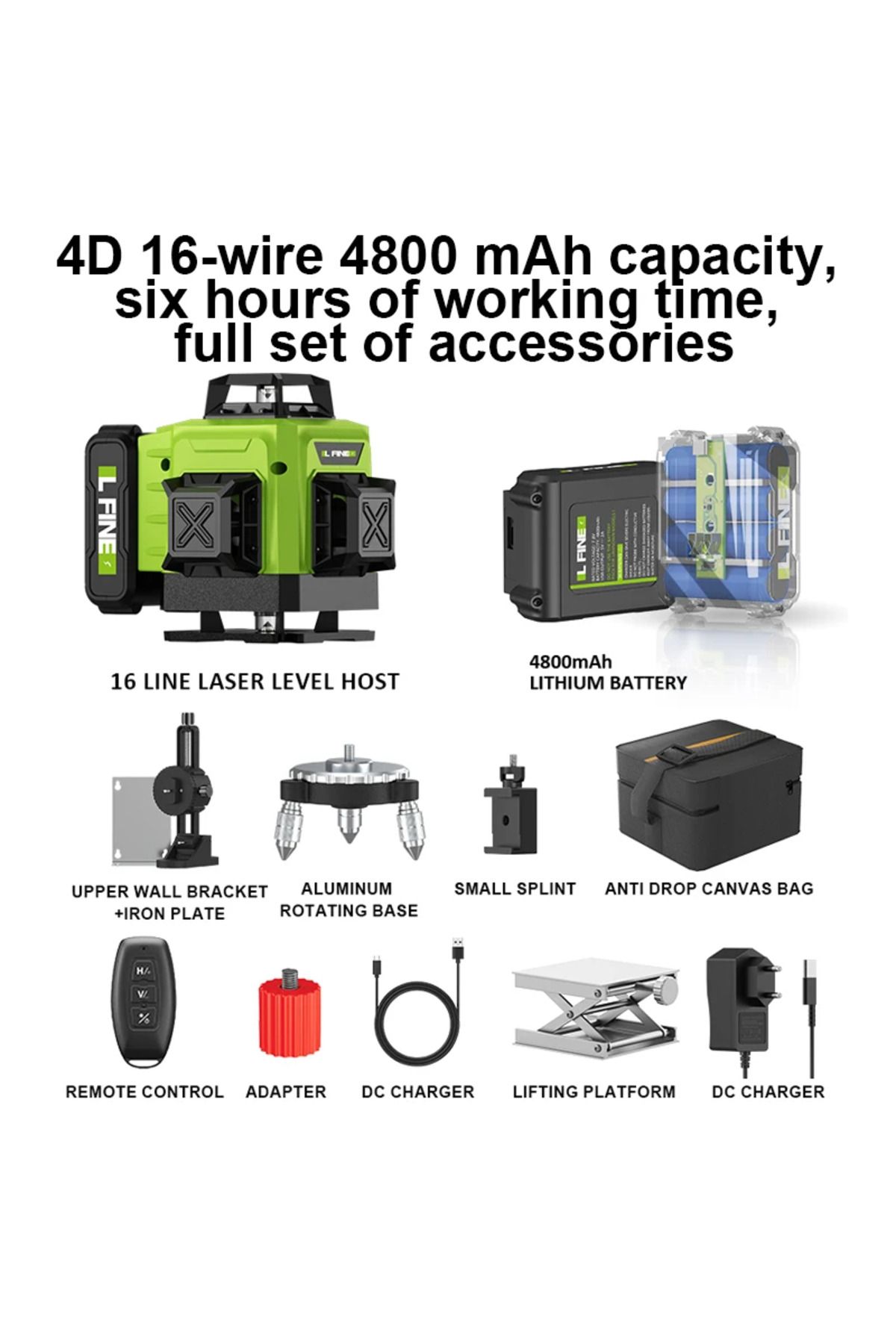 LFINE-16 line upgraded one LFINE 3D/4D Laser Level 8/12/16 Lines Horizontal And Vertical With Remote Contr 1