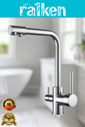 RALKEN Arıtma, Sıcak, Soğuk Çıkışlı 3 Yollu Krom Lüx Arıtmalı Eviye Mutfak Ba...