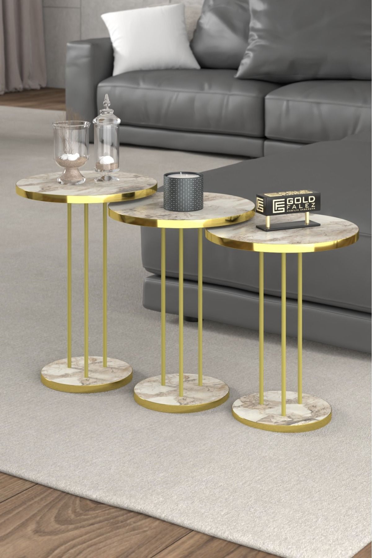 pazarella Zigon Sehpa Terra Gold Efes