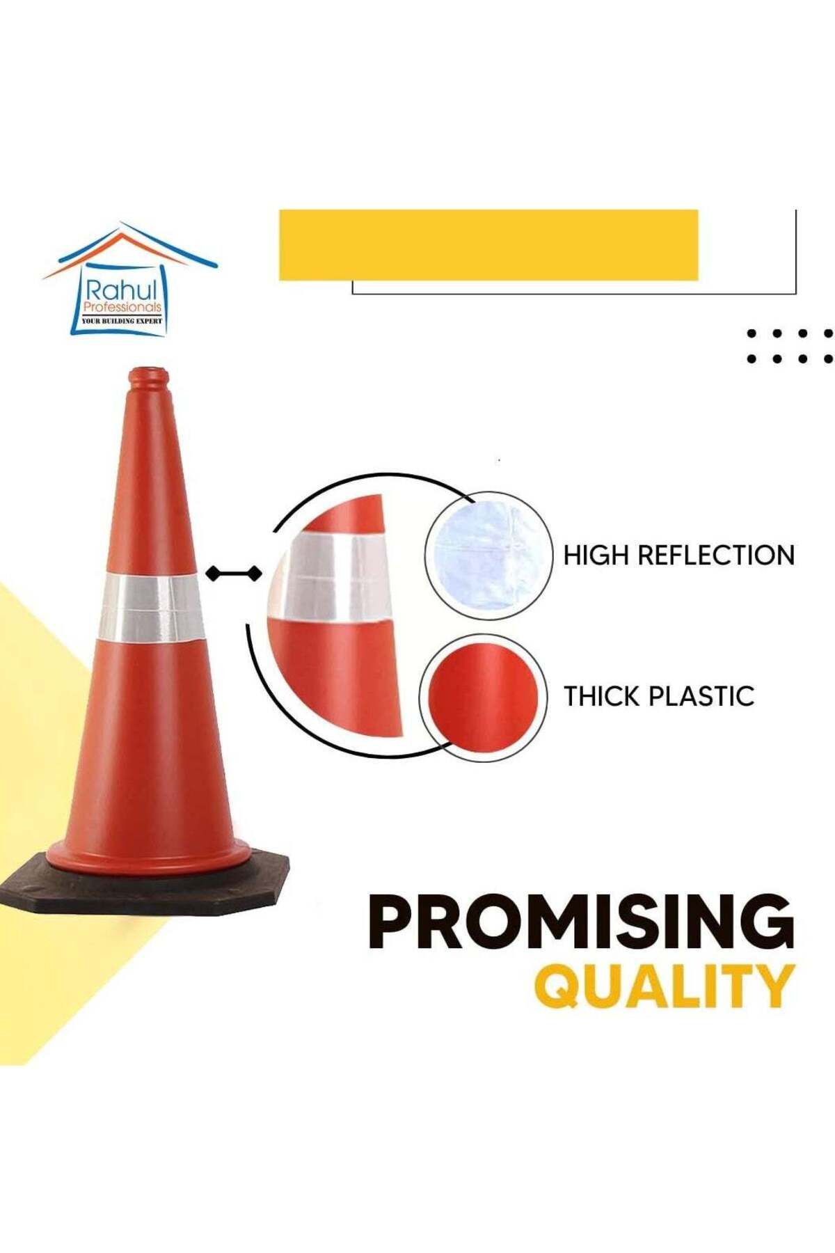 Generic-1pc 75cm Traffic Cone - Safety Cone with Reflective Collar for Parking Lot and Driving Training 5