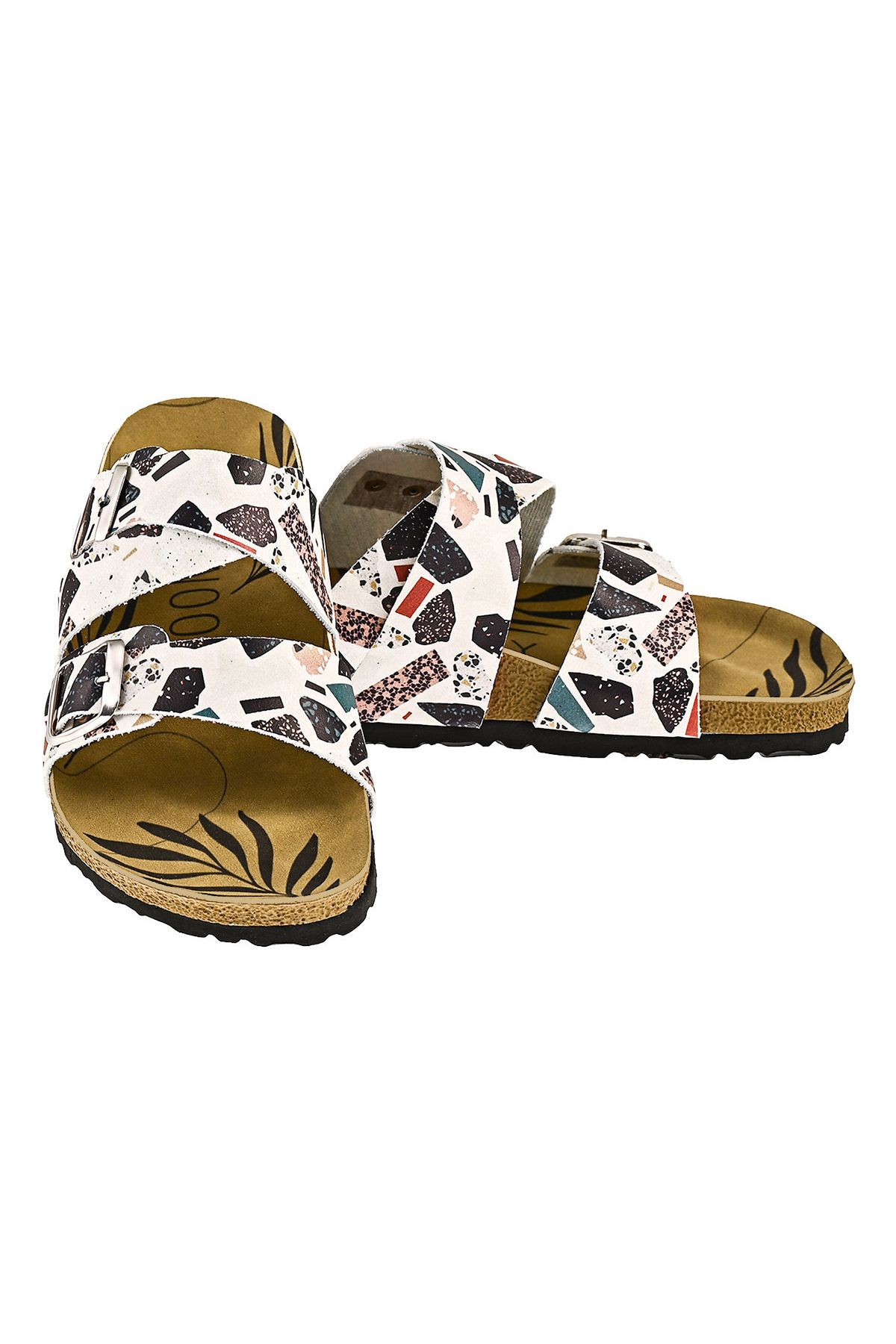 NOOSY-Papuci de damă cu design cu pietre imprimate 5