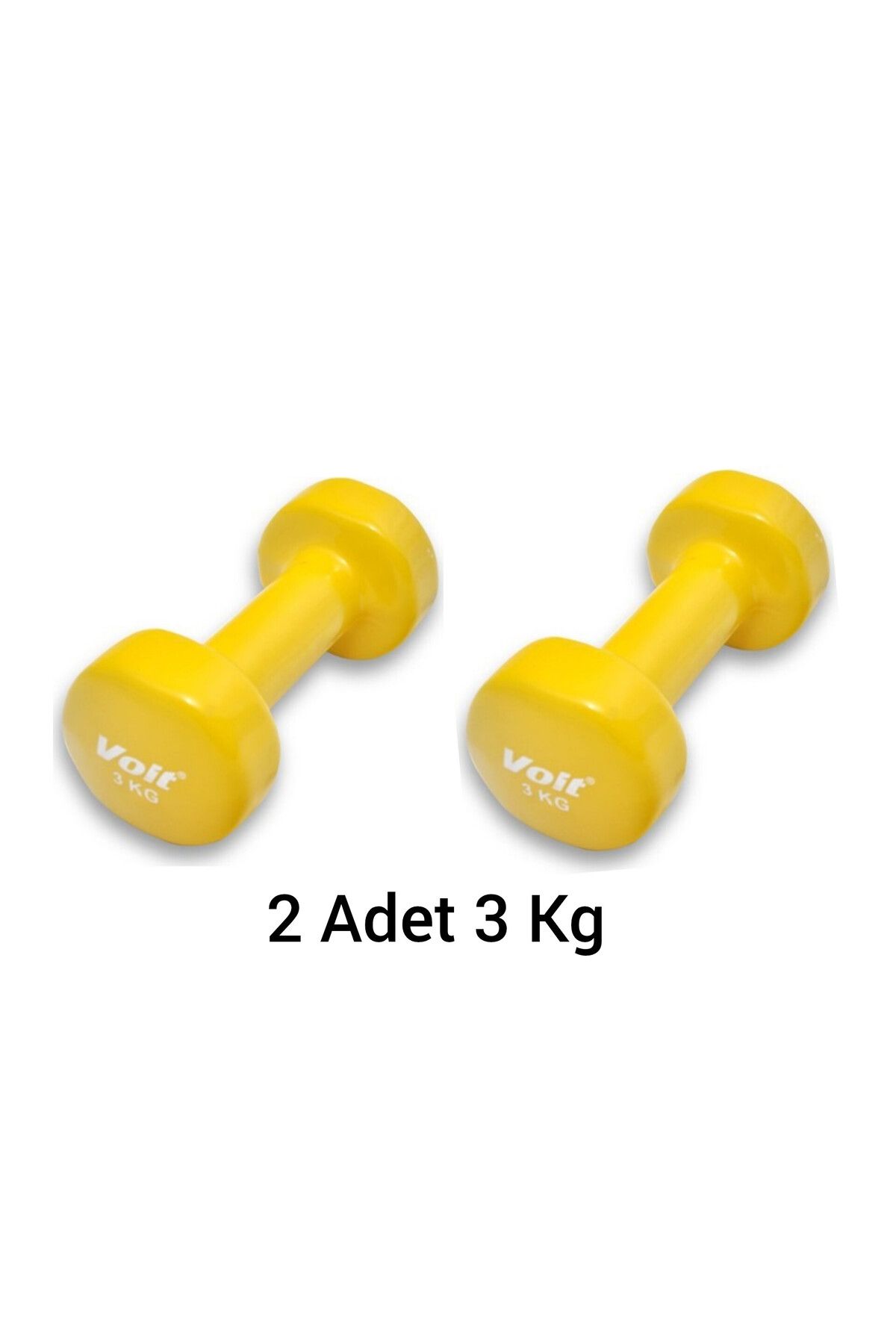 Voit Db107 3kg Sarı Dumbell 2 Adet TEKNONEST -VOİT