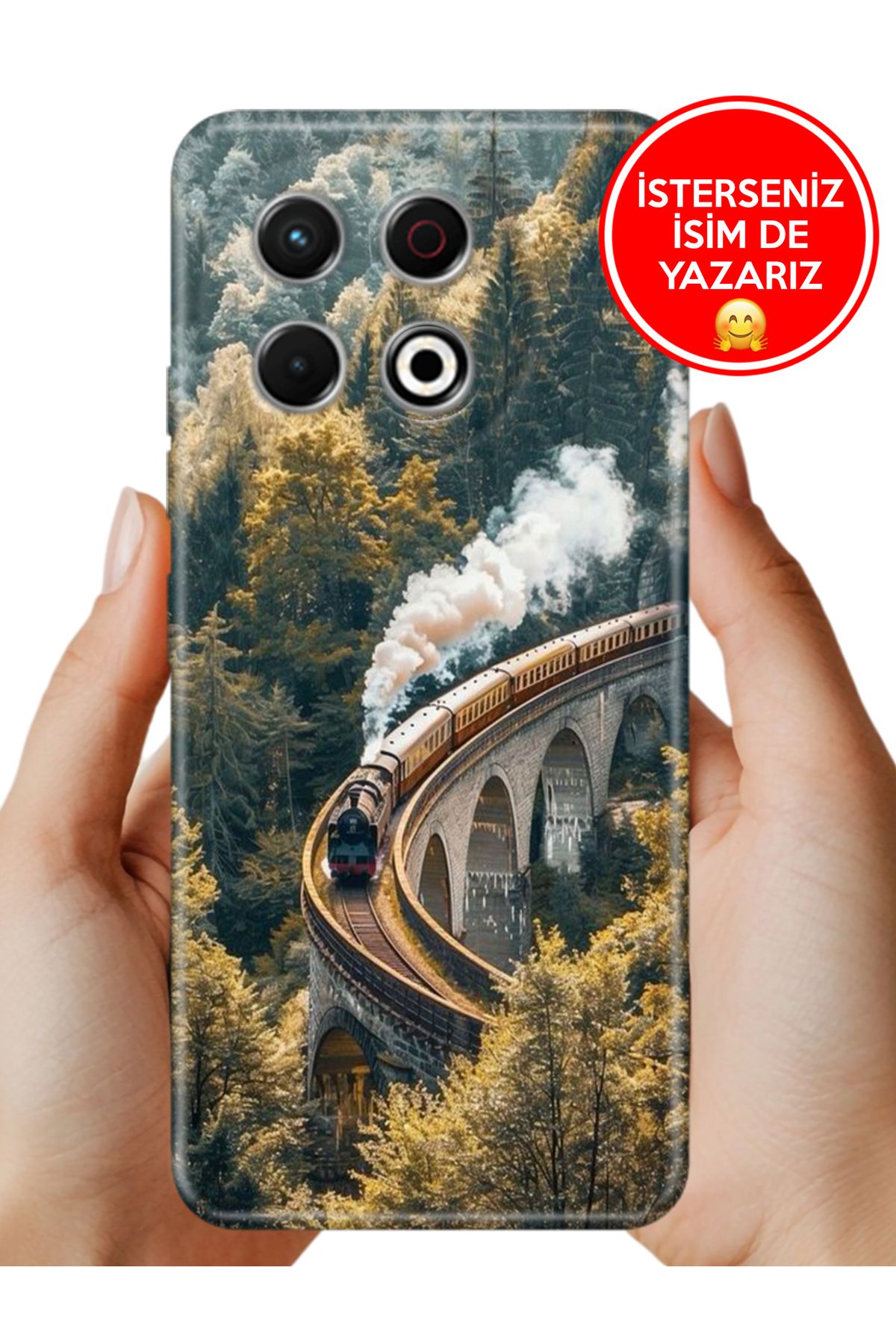 TECNO Spark 30 Pro KL7 Kılıf Baskılı Life Style Kapak Silikon Train Travel
