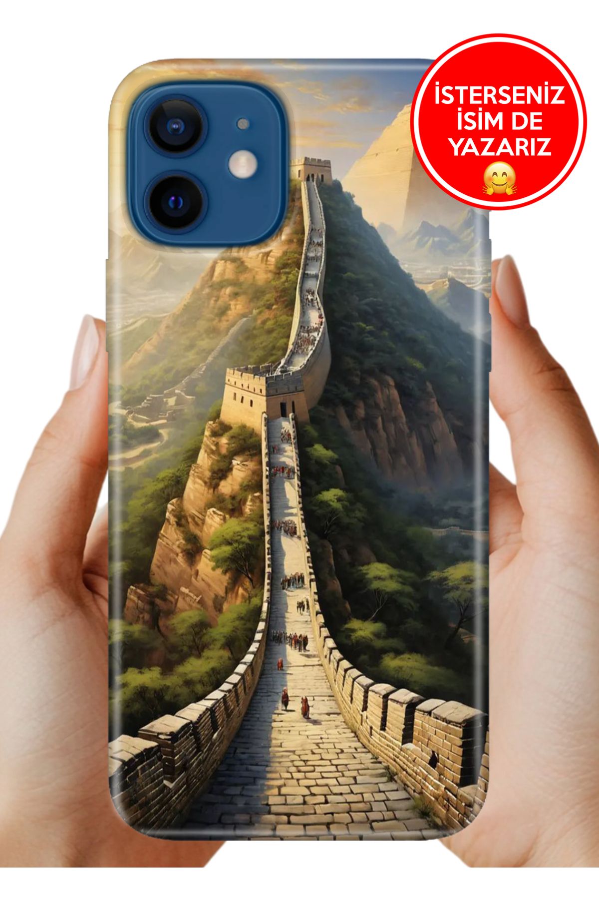 Cekuonline iPhone 12 Kılıf iP12 Baskılı Life Style Kapak Silikon Çin Seddinde