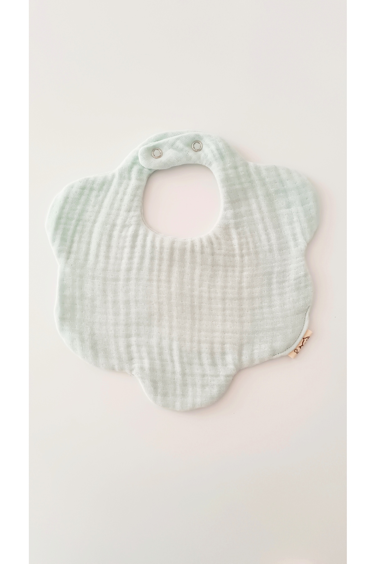 O&G Collection Çiçek 4'lü %100 Pamuklu Organik 8 Katlı Müslin Bebek Salya Önlüğü /Nikel Free Çıtçıt fotoğrafı 4 (önizleme)