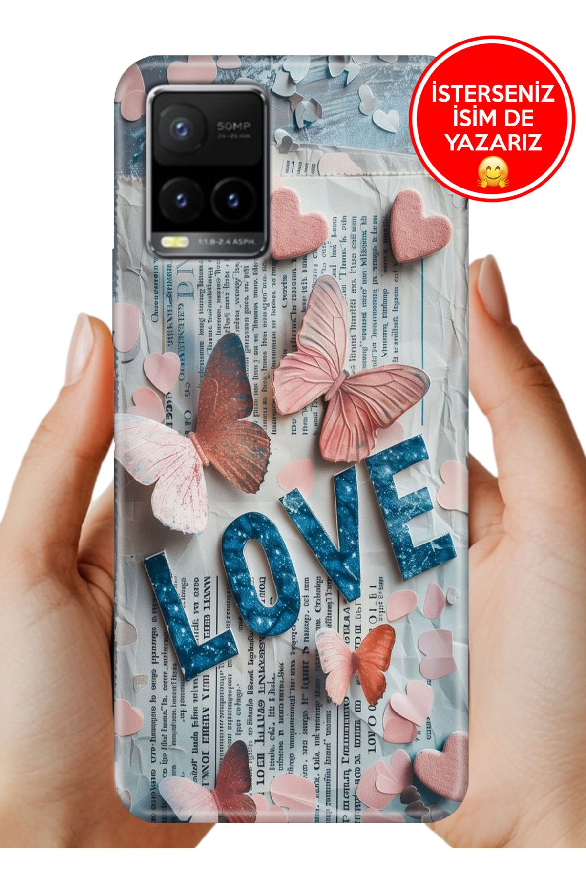Cekuonline Vivo Y32 / Y33S Uyumlu Kılıf Baskılı Life Style Kapak Silikon LovePainting