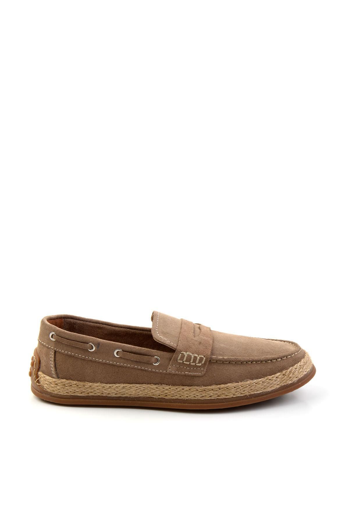Bambi Bej Leather Erkek Espadril E01863815502