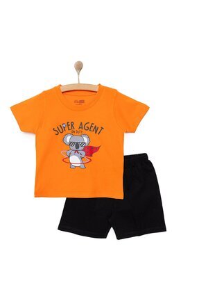 ebebek Hello Baby HelloBaby Basic Desenli Şortlu Takım Erkek Bebek