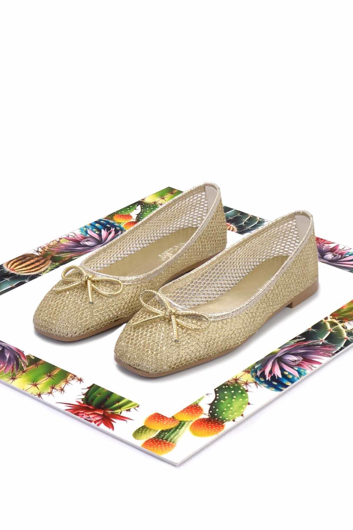 Bambi-Gold Glitter Women's Ballerina Ballet K 01641167522 2