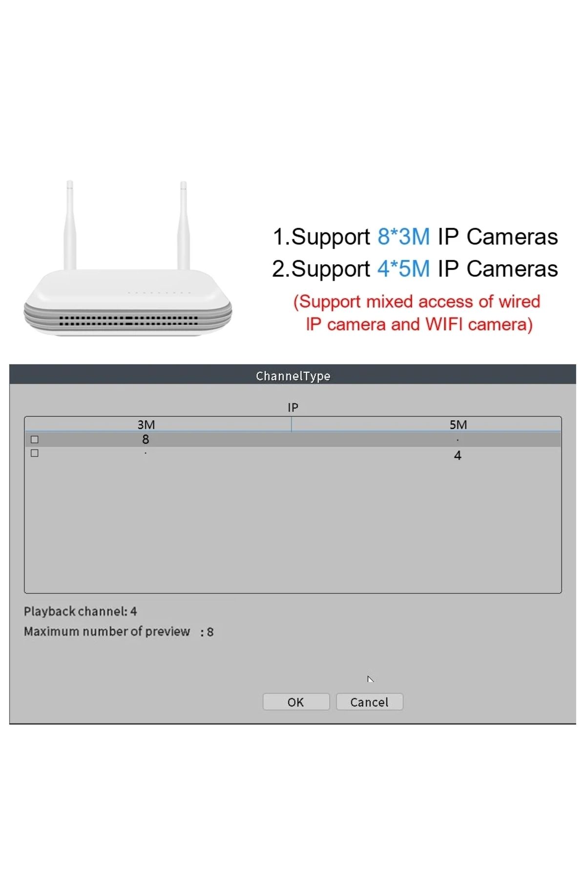 Choice-None Eu Plug 8ch Mini Wifi Nvr H.265 Onvif Wireless Network Video Recorder Support Face 2