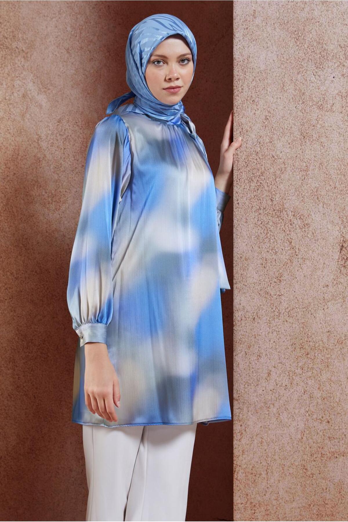 آلوینا تونیک حجاب ساتن ۴۴۶۲۸ آلوینا تونیک حجاب ساتن ۴۴۶۲۸