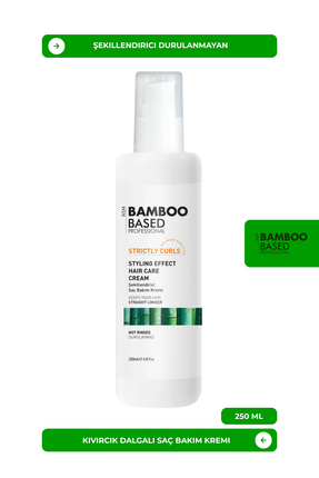 Bamboo Based Professional Strıctly Curls Stylıng Effect Haır Care Cream Sekil...