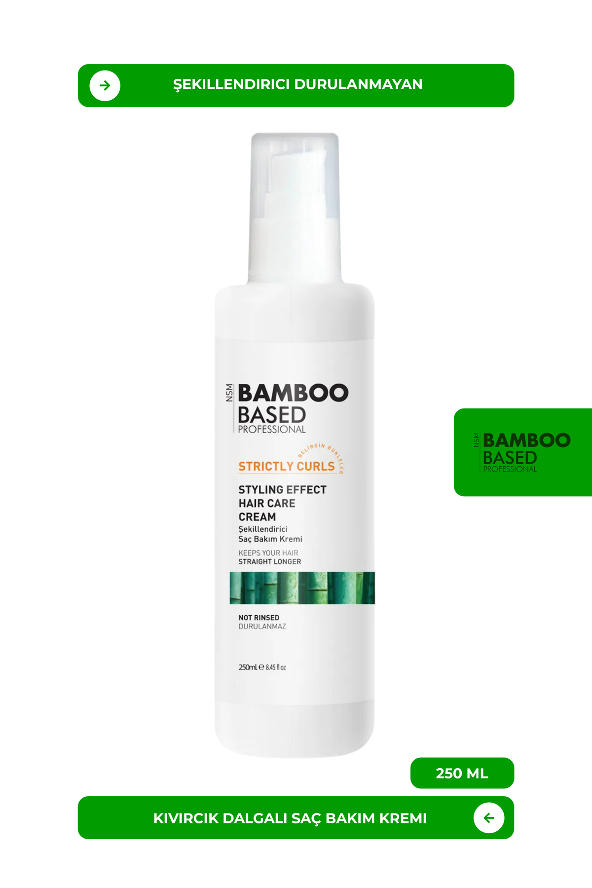 Bamboo Based Professional Strıctly Curls Stylıng Effect Haır Care Cream Sekillendirici Sac Bakim Kremi 250ml — 06072604